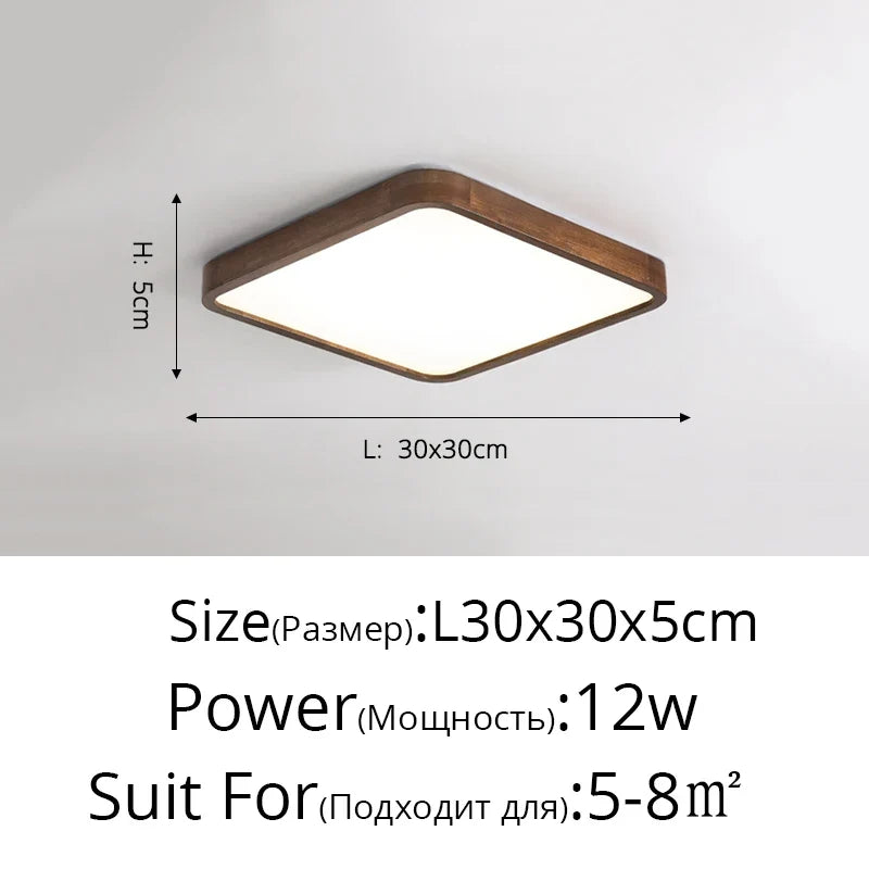 Lustre moderne LED bois acrylique