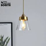 suspension rétro en laiton et verre design élégant et luxueux