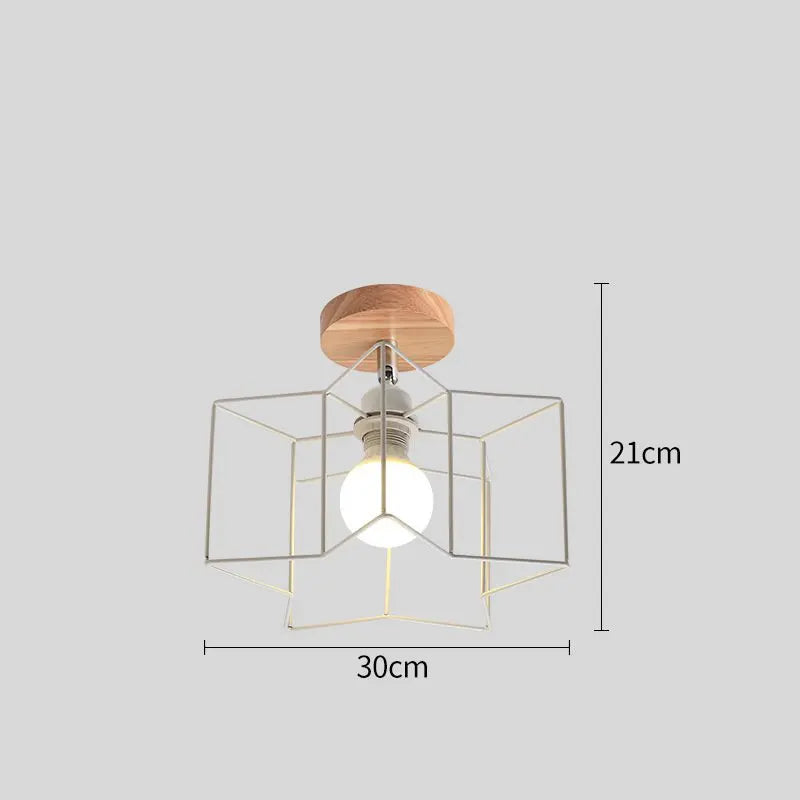 plafonnier led nordique moderne simple en fer triangle