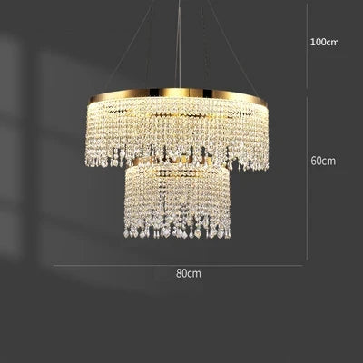lustre en cristal postmoderne pour décoration intérieure élégante