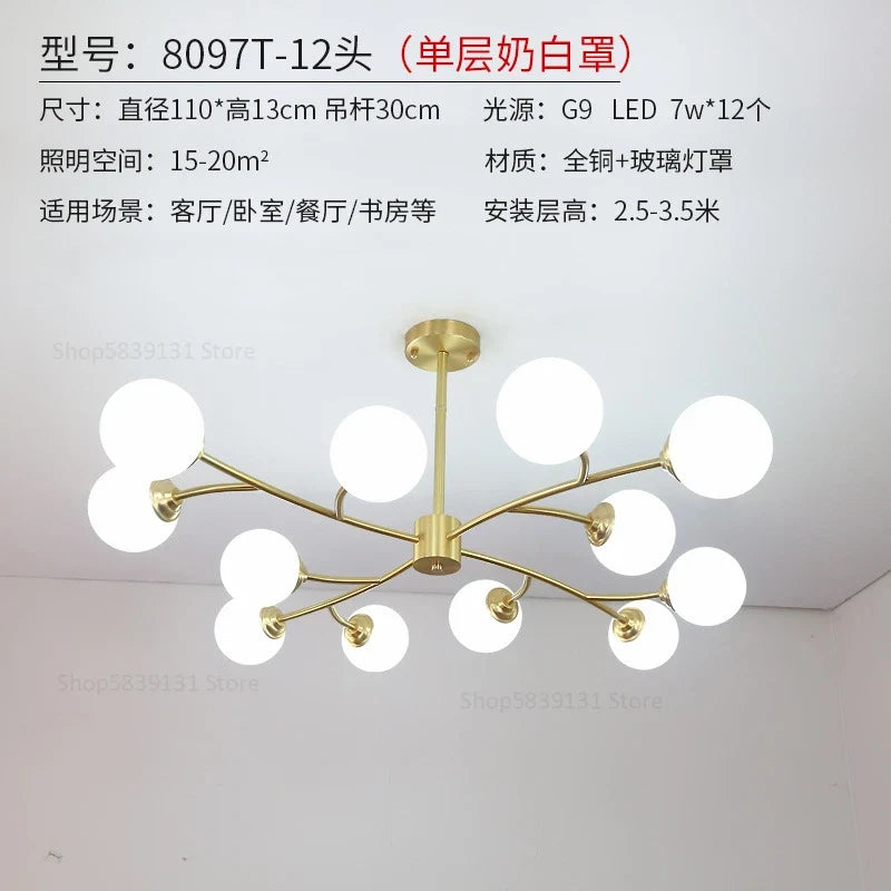 lustre led moderne nouvelle lampe suspension moléculaire nordique