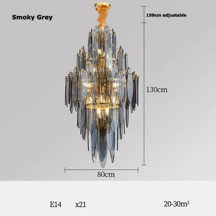 lustre led art déco en fer et verre design élégant pour éclairage moderne