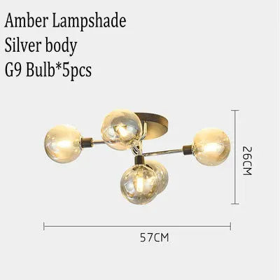 lustre moderne gris fumée verre maison intérieur