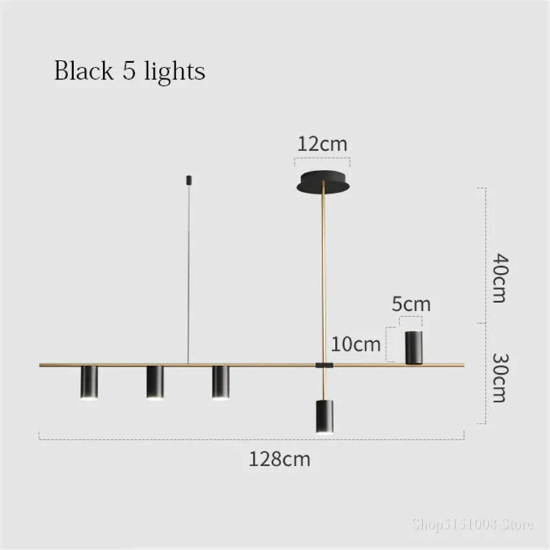 lustre simple led moderne pour café restaurant