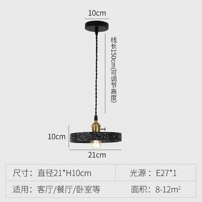 suspension industrielle en ciment pour table et bar
