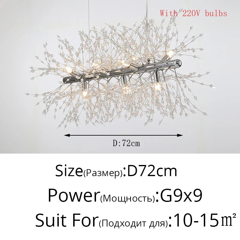 lustre led moderne luciole simple décoration intérieure