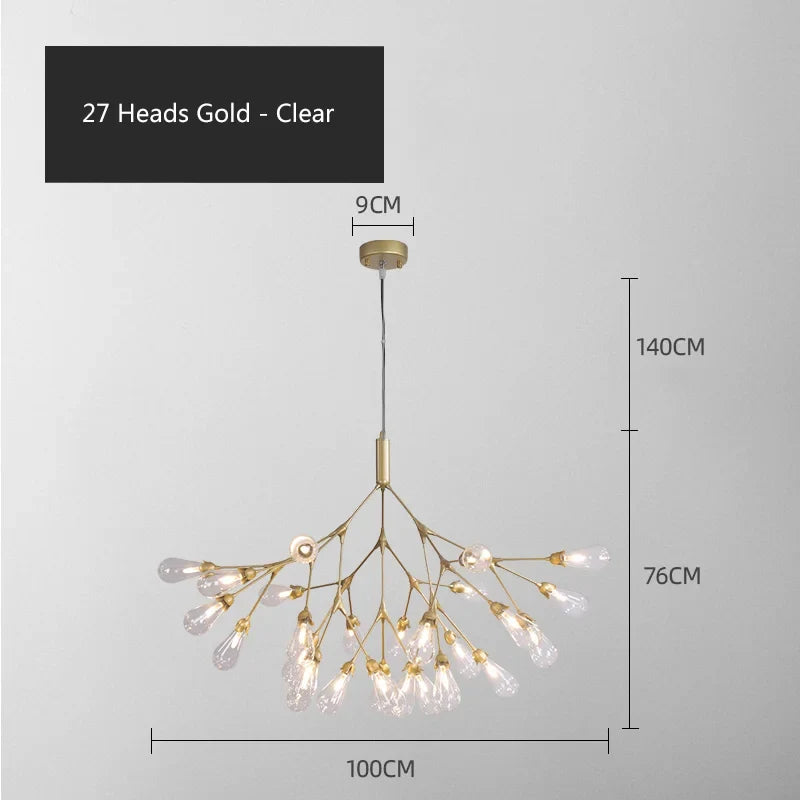 lustre luciole design post-moderne pour intérieur élégant et créatif