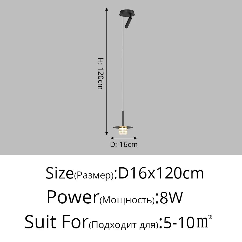 suspension de chevet luxe minimaliste petit lustre moderne