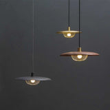 lustre nordique en forme de chapeau de grain de bois