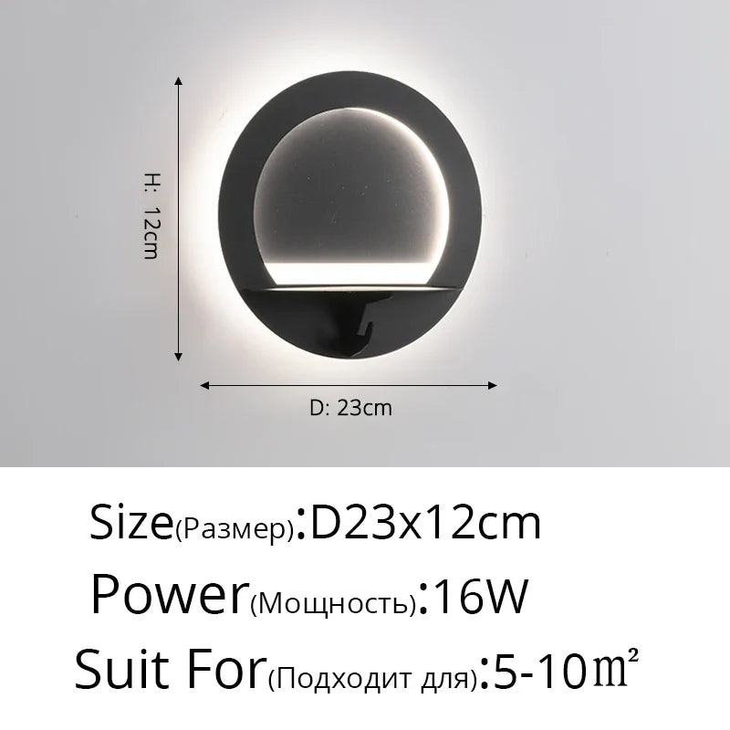 applique murale led moderne économie d'énergie étagère nordique