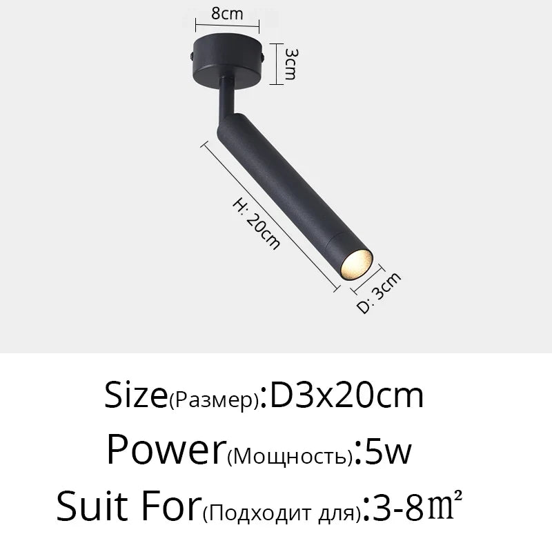 projecteur led rond carré surface montée angle réglable