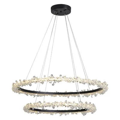 suspension en cristal design nordique pour intérieur moderne