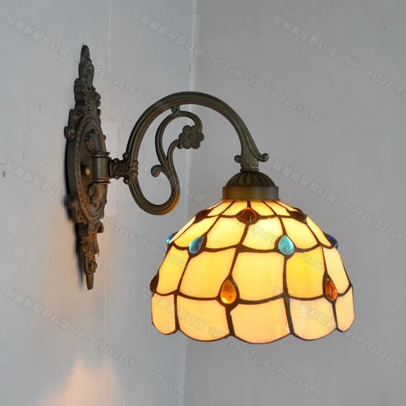applique murale baroque américaine style tiffany pour éclairage décoratif