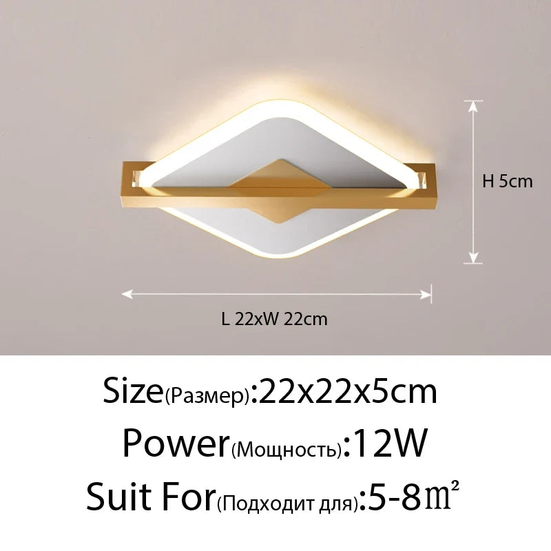 plafonnier led moderne pour éclairage intérieur style nordique