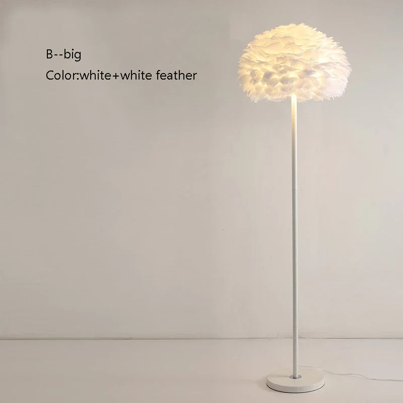 lampadaire créatif plumes pour mariage et célébration