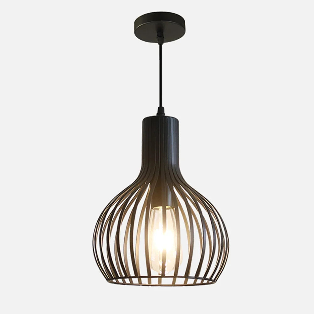 suspension rétro moderne en métal pour intérieur lumineux