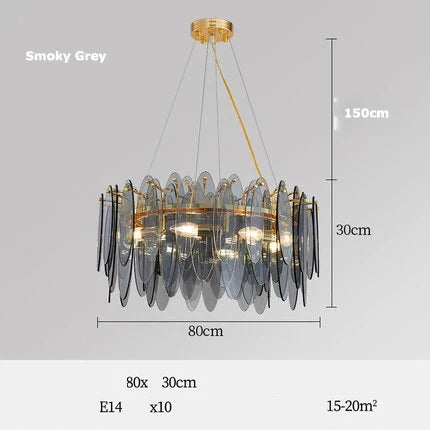 lustre led art déco en fer et verre design élégant pour éclairage moderne