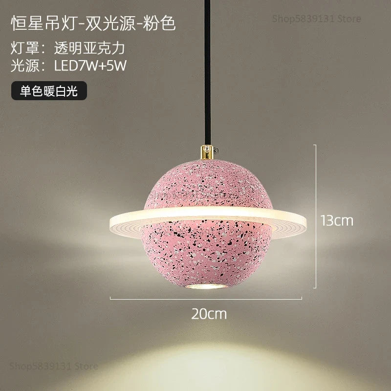 suspension modernes en ciment led pour restaurant barre lumineuse