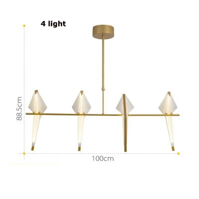 lampe postmoderne en fer acrylique pour amoureux des oiseaux