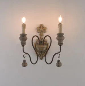 applique murale en bois et fer style vintage industriel