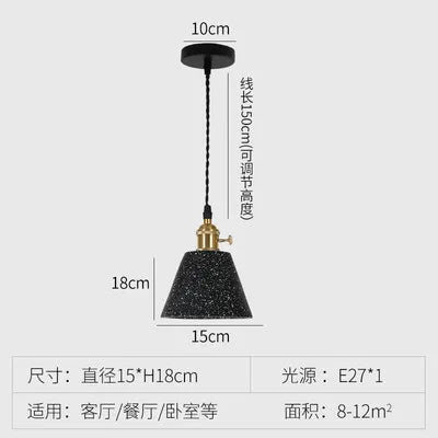 suspension industrielle en ciment pour table et bar