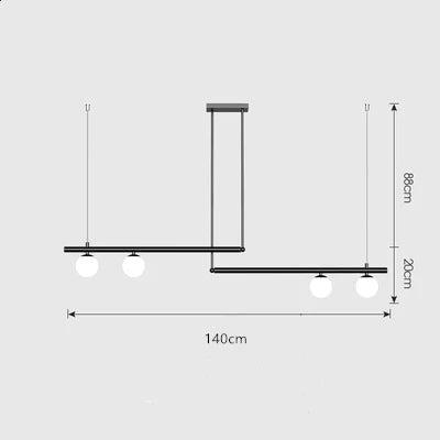 lustre en métal doré avec suspension en verre blanc pour éclairage moderne