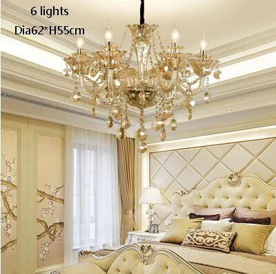 lustre en cristal moderne pour intérieur élégant et raffiné