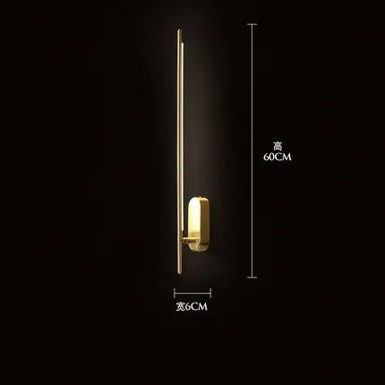 applique murale led en cuivre style nordique pour intérieur décoratif