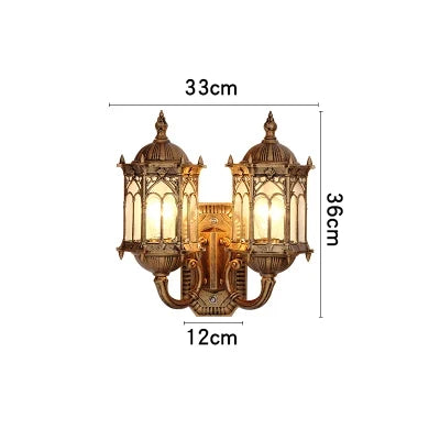 applique murale vintage en bronze pour extérieur étanche