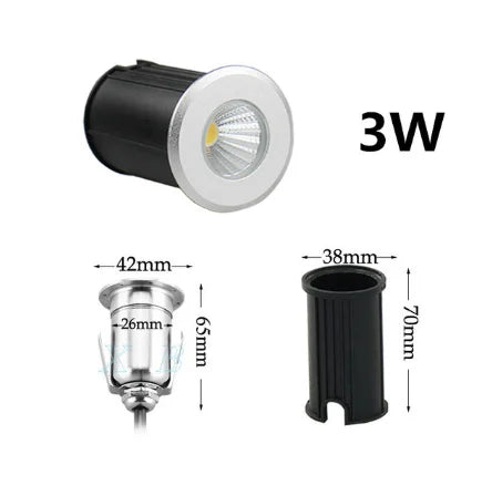 LED lumière souterraine 5W 10W 15W 20W 30W extérieur IP67 étanche sol jardin chemin sol enterré cour Spot paysage 220v Dc12v