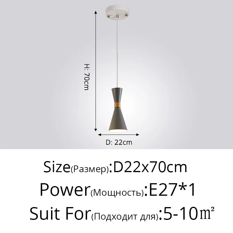 suspension moderne en bois créative macaron