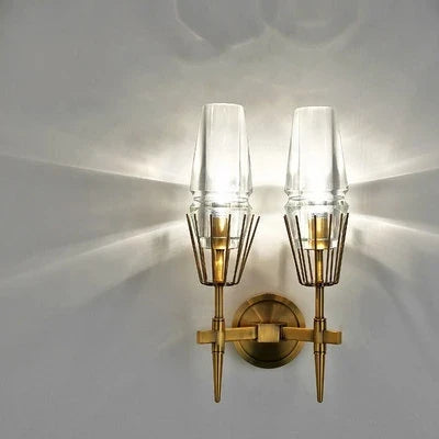 applique murale rétro nordique en cristal led décoration maison