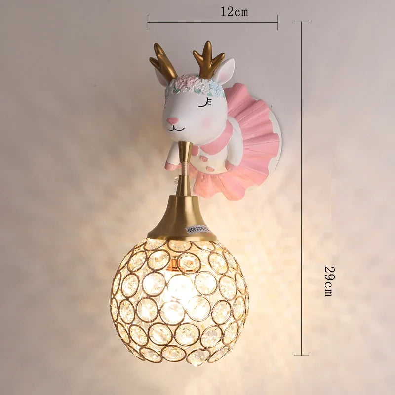 applique murale design animal éléphant et cerf pour enfants