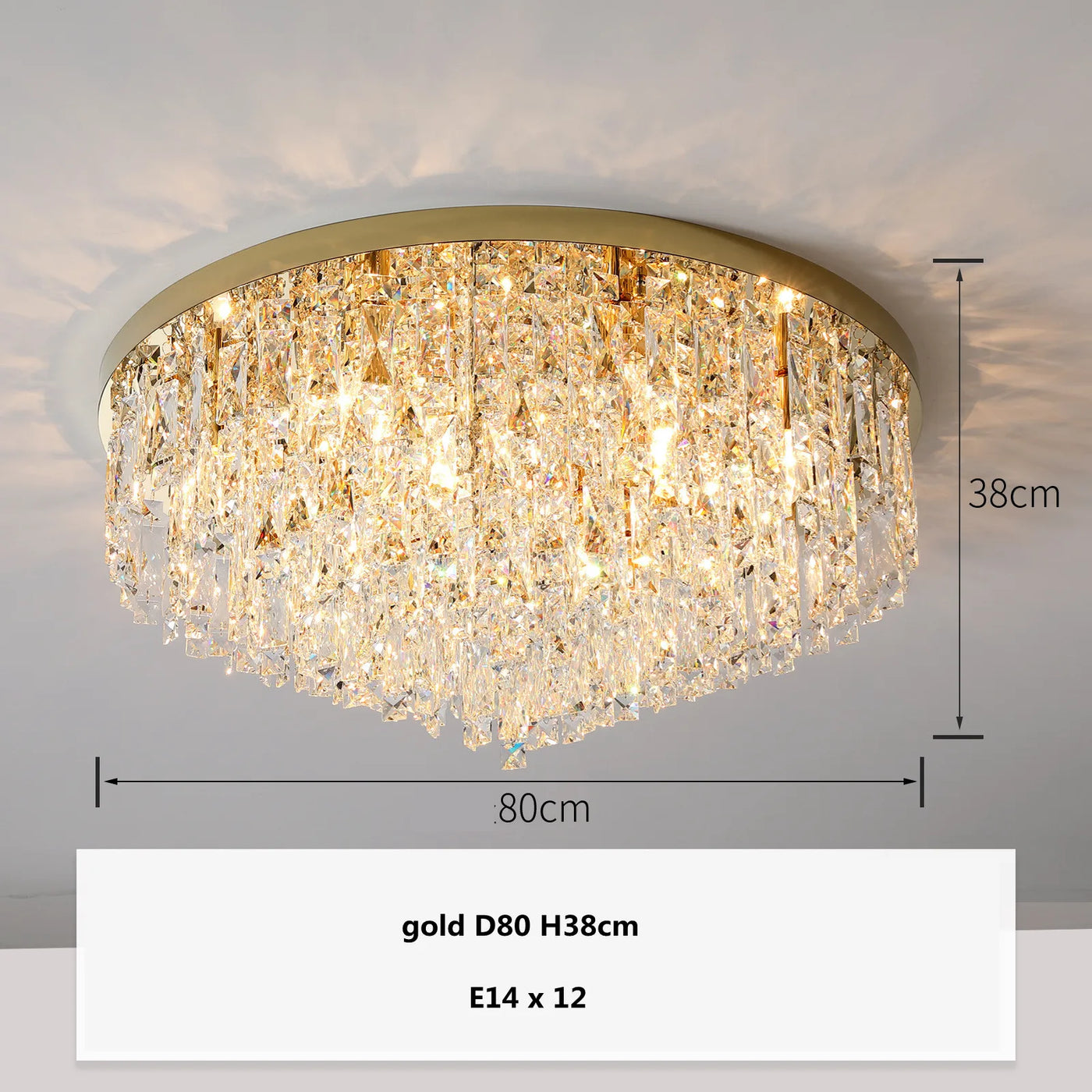 plafonnier led moderne en acier chromé avec cristaux k9 art déco