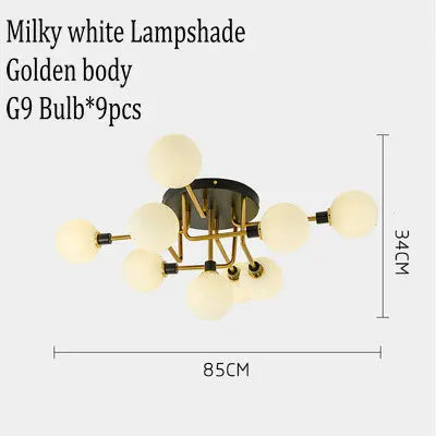 lustre moderne gris fumée verre maison intérieur