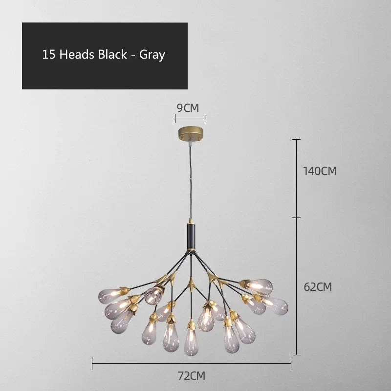 lustre luciole design post-moderne pour intérieur élégant et créatif