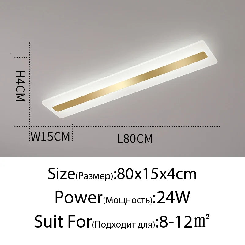 plafonnier led acrylique moderne pour éclairage intérieur