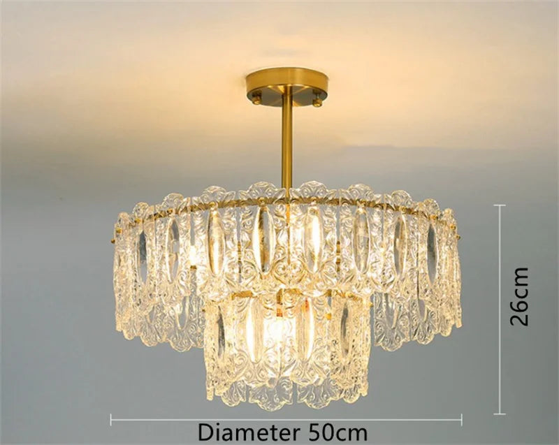 lustre rond en verre artistique pour intérieur moderne