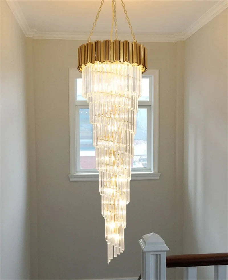 lustre en cristal de luxe pour décoration intérieure élégante