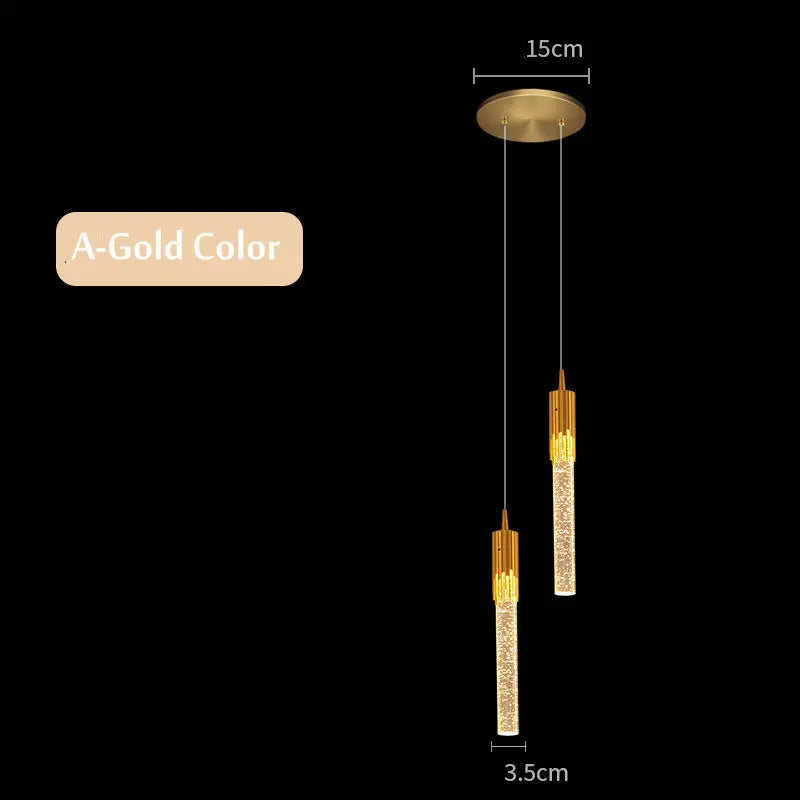suspension en cristal de luxe avec télécommande pour chevet kistchen island led