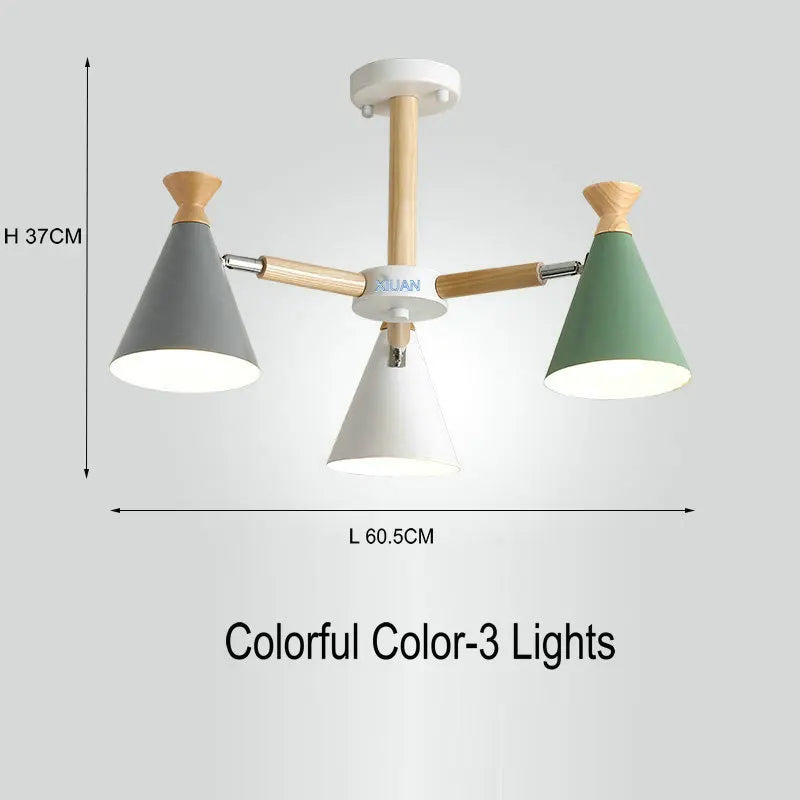 suspension nordique en bois pour décoration intérieure