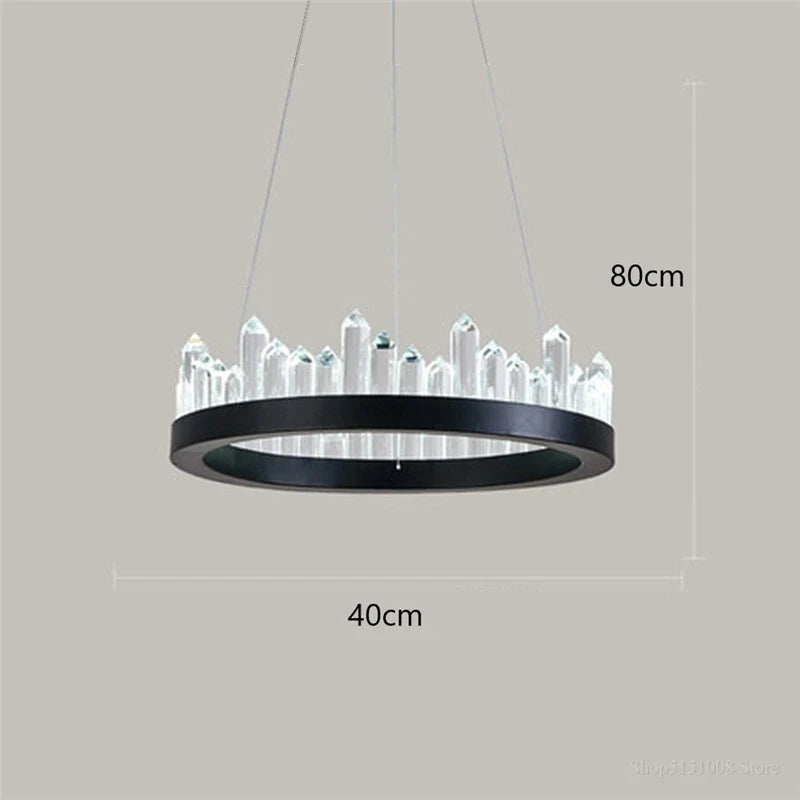 suspension en cristal moderne pour décoration intérieure élégante