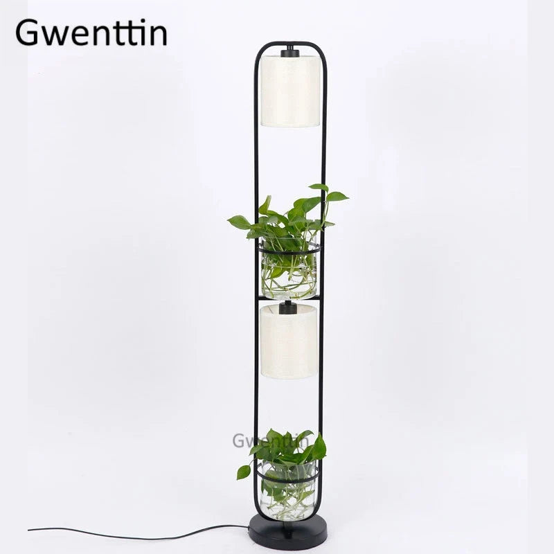 lampadaire moderne à led en verre pour décoration intérieure