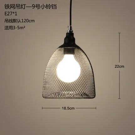 lustre cage à oiseaux style loft rétro en fer créatif minimaliste