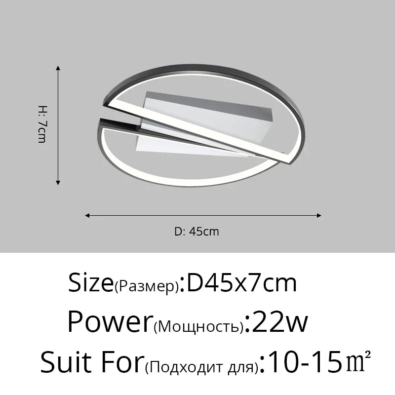 plafonnier led en aluminium éclairage décoratif pour intérieur