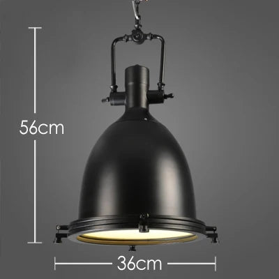 Suspension industriel Vintage en verre E27