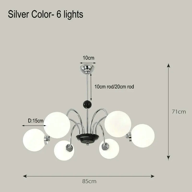 lustre nordique américain en verre led suspendu décoratif