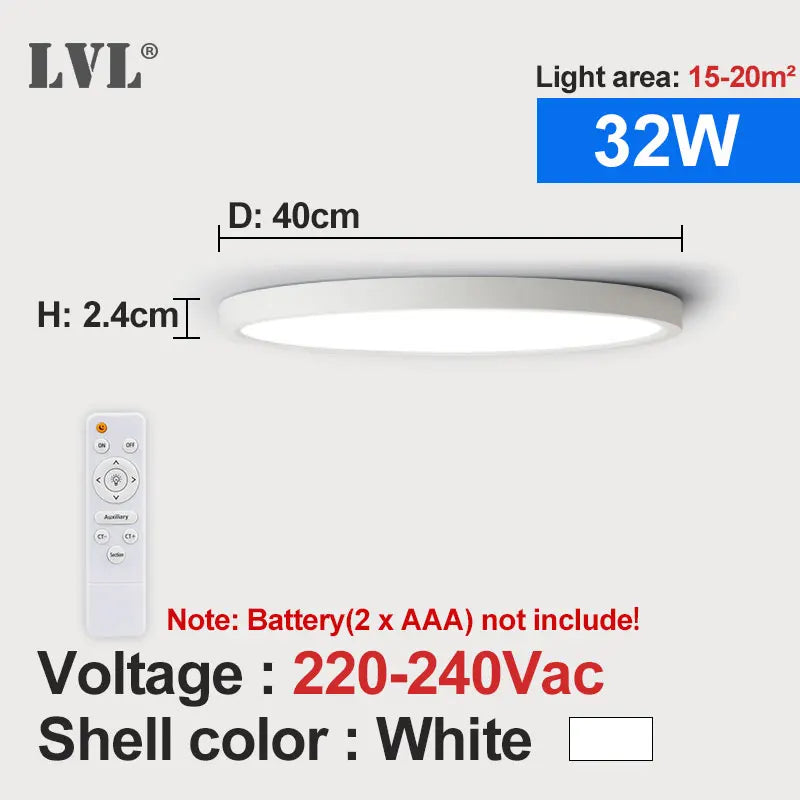 plafonnier led moderne télécommandé à intensité variable