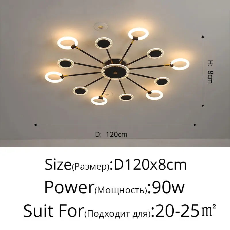 lustre LED design pour intérieur moderne et élégant
