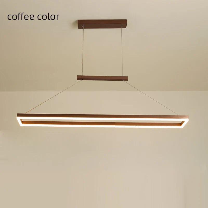 lustre moderne rectangulaire éclairage LED pour restaurant